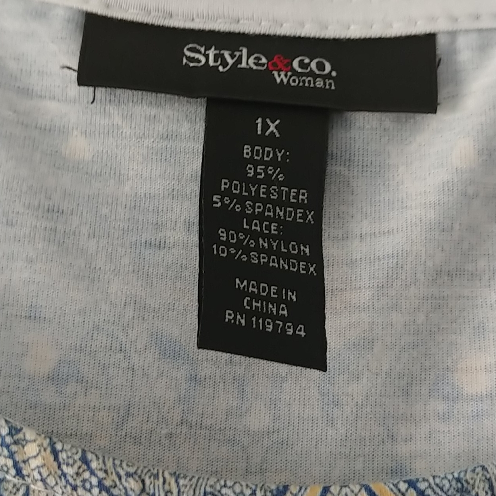 Style & Co Hi Lo Top Size 1X - Picture 5 of 7